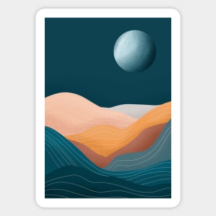 Modern Earthy Tones Mountains 19 Sticker